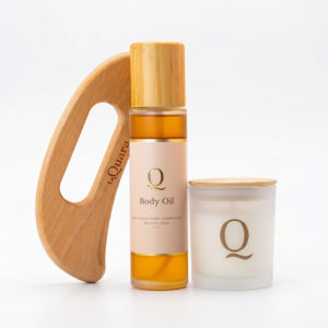 Zestaw | Body Oil + masażer + świeca
