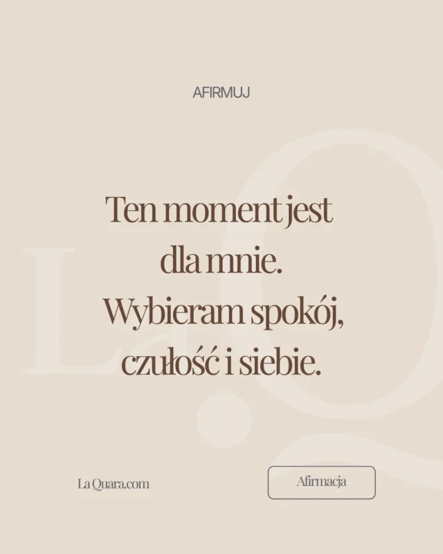 Dziś wybieram chwilę tylko dla siebie.

Bez pośpiechu.
Bez oczekiwań.
Z czułością do swojego ciała i myśli.

Mały rytuał może zmienić cały dzień - wystarczy zatrzymać się na moment, odetchnąć głębiej i przypomnieć sobie: jestem ważna.

A Ty? Jaki rytuał wybierasz dziś dla siebie? ✨

#laquara #czasdlasiebie #rytuałdlasiebie #selfcarefirst #chwiladlasiebie #kobiecyrytuał #dbamosiebie #uważność #naturalnapielęgnacja #kobieta